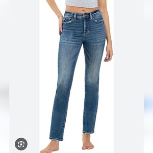 Boutique high-rise straight leg jeans